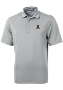 Cutter and Buck Alabama Crimson Tide Grey Virtue Eco Pique Big and Tall Polo