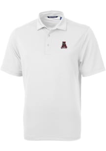 Cutter and Buck Alabama Crimson Tide White Virtue Eco Pique Big and Tall Polo