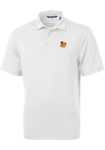 Cutter and Buck Baylor Bears White Virtue Eco Pique Big and Tall Polo