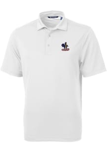 Cutter and Buck Delaware Fightin' Blue Hens White Virtue Eco Pique Big and Tall Polo