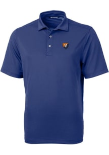 Cutter and Buck Illinois Fighting Illini Mens Blue Virtue Eco Pique Big and Tall Polos Shirt