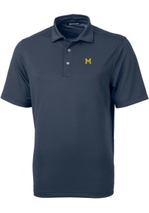 Michigan Wolverines Navy Blue Cutter and Buck Virtue Eco Pique Big and Tall Polo