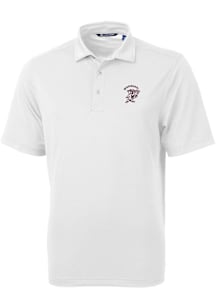 Cutter and Buck Mississippi State Bulldogs White Vault Virtue Eco Pique Big and Tall Polo