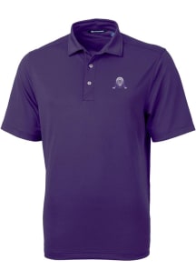 Cutter and Buck Northwestern Wildcats Mens Purple Virtue Eco Pique Big and Tall Polos Shirt