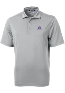 Northwestern Wildcats Grey Cutter and Buck Virtue Eco Pique Big and Tall Polo