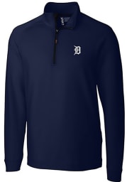 Cutter and Buck Detroit Tigers Mens Navy Blue Jackson Long Sleeve 1/4 Zip Pullover