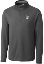 Cutter and Buck Detroit Tigers Mens Charcoal Topspin Long Sleeve 1/4 Zip Pullover