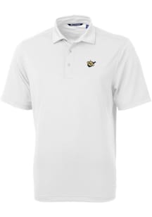 Cutter and Buck West Virginia Mountaineers White Virtue Eco Pique Big and Tall Polo