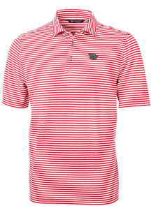 Cutter and Buck Cincinnati Bearcats Red Virtue Eco Pique Stripe Big and Tall Polo