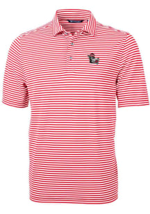 Cutter and Buck NC State Wolfpack Red Vault Virtue Eco Pique Stripe Big and Tall Polo