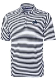 Cutter and Buck Old Dominion Monarchs Navy Blue Virtue Eco Pique Stripe Big and Tall Polo