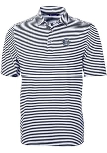 Penn State Nittany Lions Navy Blue Cutter and Buck Virtue Eco Pique Stripe Big and Tall Polo