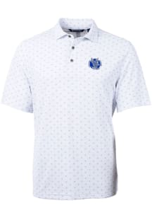 Cutter and Buck Air Force Falcons White Mascot Virtue Eco Pique Tile Big and Tall Polo