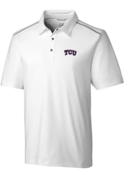 Cutter and Buck TCU Horned Frogs Mens White Fusion Short Sleeve Polo