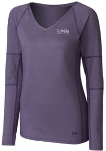 Cutter and Buck TCU Horned Frogs Womens Purple Victory Long Sleeve T-Shirt