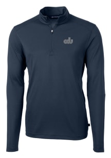 Cutter and Buck Old Dominion Monarchs Mens Navy Blue Virtue Eco Pique Big and Tall 1/4 Zip Pullo..