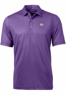 Cutter and Buck TCU Horned Frogs Mens Purple Pike Banner Print Big and Tall Polos Shirt