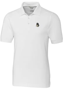 Cutter and Buck Michigan State Spartans Mens White Advantage Pique Big and Tall Polos Shirt