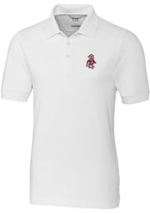 Cutter and Buck Washington State Cougars Mens White Advantage Pique Big and Tall Polos Shirt