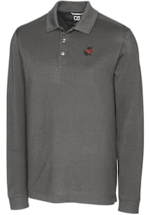 Cutter and Buck Florida Gators Grey Advantage Pique Long Sleeve Big and Tall Polo
