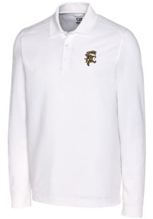 Cutter and Buck Grambling State Tigers Mens White Advantage Pique Long Sleeve Big and Tall Polos..