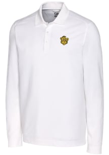 Cutter and Buck Missouri Tigers Mens White Advantage Pique Long Sleeve Big and Tall Polos Shirt
