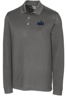 Cutter and Buck Old Dominion Monarchs Mens Grey Advantage Pique Long Sleeve Big and Tall Polos S..