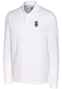 Cutter and Buck Wichita State Shockers Mens White Advantage Pique Long Sleeve Big and Tall Polos..