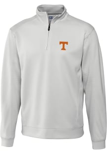 Cutter and Buck Tennessee Volunteers Mens White Edge Long Sleeve 1/4 Zip Pullover