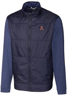 Cutter and Buck Auburn Tigers Mens Navy Blue Stealth Hybrid Quilted Big and Tall Light Weight Ja..