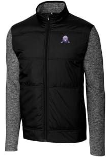 Cutter and Buck Northwestern Wildcats Mens Black Stealth Hybrid Quilted Big and Tall Light Weight Ja