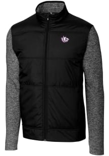 Cutter and Buck TCU Horned Frogs Mens Black Stealth Hybrid Quilted Big and Tall Light Weight Jac..