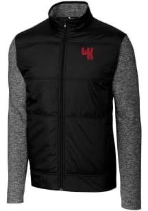 Cutter and Buck Western Kentucky Hilltoppers Mens Black Stealth Hybrid Quilted Big and Tall Ligh..