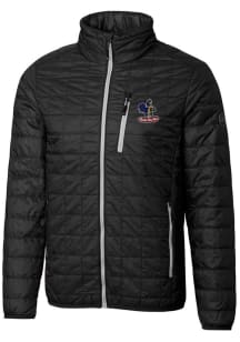 Cutter and Buck Delaware Fightin' Blue Hens Mens Black Rainier PrimaLoft Big and Tall Lined Jack..
