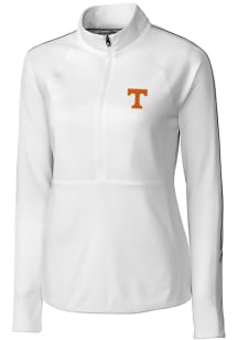 Cutter and Buck Tennessee Volunteers Womens White Pennant Sport 1/4 Zip Pullover
