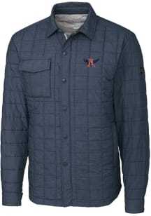 Cutter and Buck Auburn Tigers Mens Grey Rainier PrimaLoft Quilted Big and Tall Lined Jacket