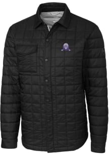 Black Northwestern Wildcats Cutter and Buck Mens Rainier PrimaLoft Quilted Big and Tall Lined Ja..