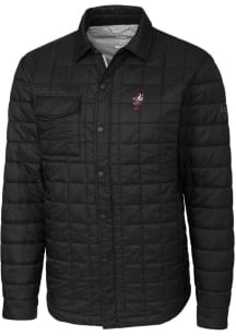 Black Ohio State Buckeyes Cutter and Buck Mens Rainier PrimaLoft Quilted Big and Tall Lined Jack..