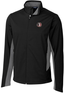 Cutter and Buck Florida State Seminoles Mens Black Navigate Softshell Big and Tall Light Weight ..