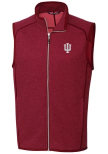 Cutter and Buck Indiana Hoosiers Mens Red Mainsail Sleeveless Jacket