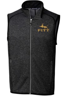 Cutter and Buck Pitt Panthers Mens Grey Mainsail Sleeveless Jacket