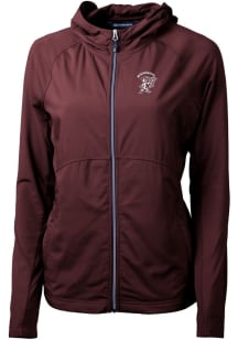 Cutter and Buck Mississippi State Bulldogs Womens Red Adapt Eco Light Weight Jacket