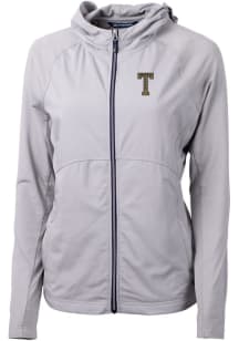 Cutter and Buck GA Tech Yellow Jackets Womens Grey Adapt Eco Light Weight Jacket