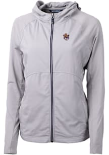 Cutter and Buck LSU Tigers Womens Grey Adapt Eco Light Weight Jacket