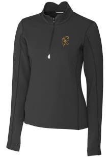 Cutter and Buck Grambling State Tigers Womens Black Traverse 1/4 Zip Pullover