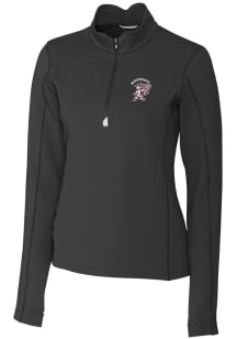 Cutter and Buck Mississippi State Bulldogs Womens Black Vault Traverse 1/4 Zip Pullover