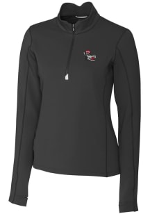 Cutter and Buck NC State Wolfpack Womens Black Traverse 1/4 Zip Pullover