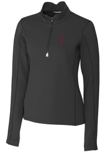 Cutter and Buck Southern Illinois Salukis Womens Black Traverse 1/4 Zip Pullover
