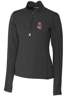 Cutter and Buck Washington State Cougars Womens Black Traverse 1/4 Zip Pullover