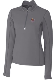 Cutter and Buck LSU Tigers Womens Grey Traverse 1/4 Zip Pullover
